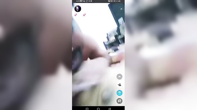 Blurry POV video call of Indian couple's leaked private sex