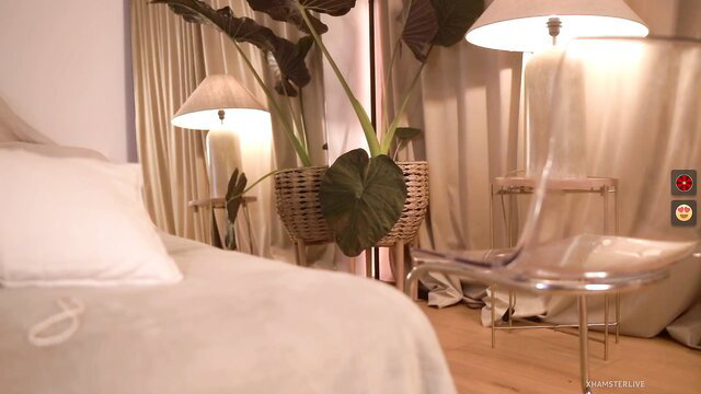 Nadia Bliss seductive bedroom pose in lingerie, solo tease