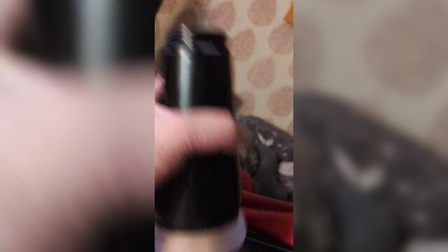 Amateur woman POV handjob with black fleshlight toy closeup