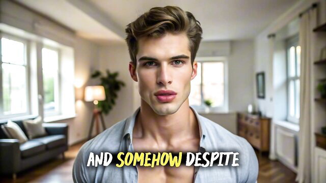 Hot straight nephew in open shirt, handsome face, fit body tease