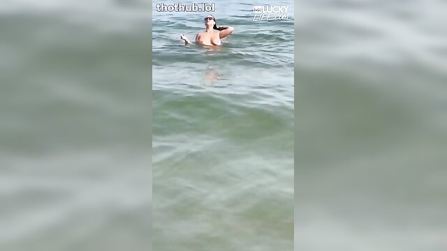 Katalina Kyle topless in ocean on vacation, leaked sex video