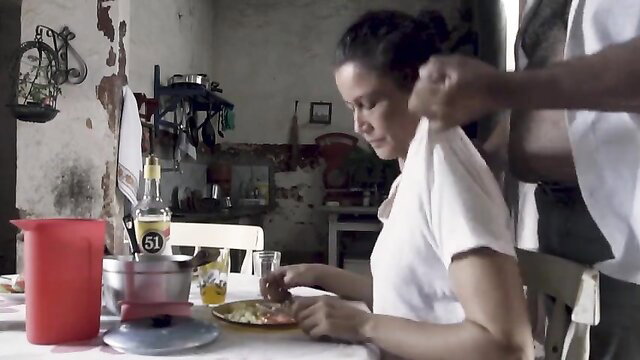 Angela Maria Prestes nude tits grabbed in Wolfpack hot kitchen scene