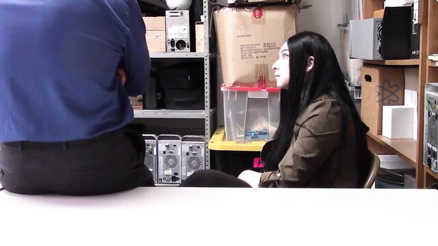 Amilia Onyx in Shoplyfter case, petite Asian teen with security guard