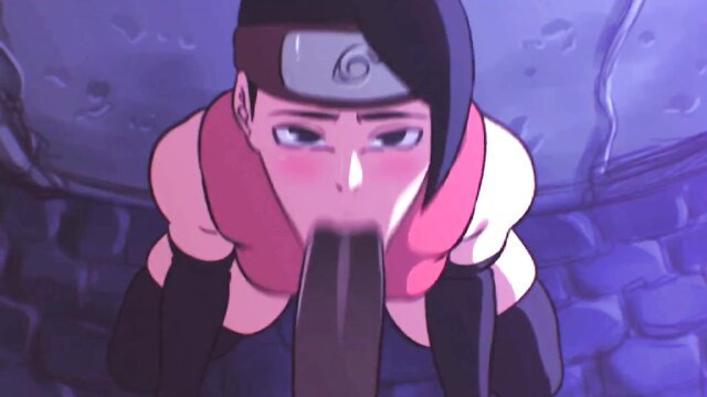 Anime girl with headband deepthroating cock in RIDE OR DIE HMV