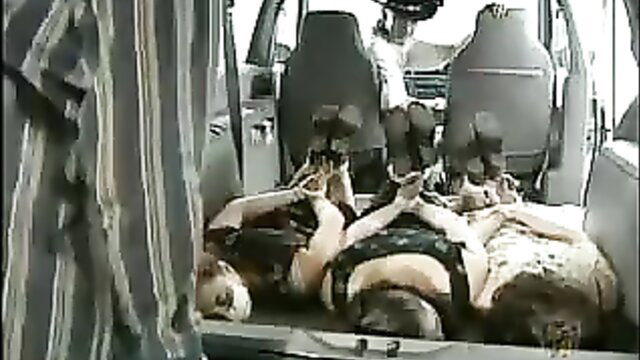 House of Gord women bound in van, BDSM restraint play
