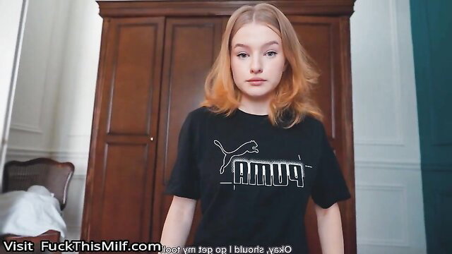 Diana Rider in tight Puma top, seductive teen look