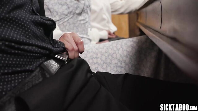 Penelope Woods big butt in tight pants closeup hand grab