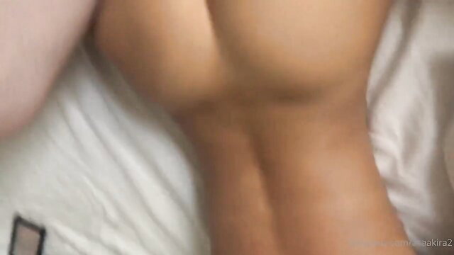 Asa Akira's thick Asian ass up in bed, busty JAV star nude