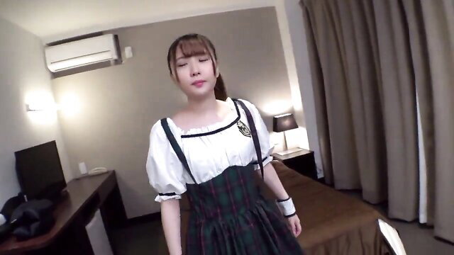 Uta Yumemite in sexy schoolgirl uniform, small delicious JAV babe
