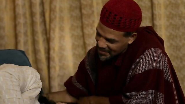 Muslim man in red taqiyah hoodie grabs nude white woman ass Ruthless s05e10-12