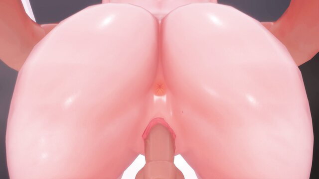 Kyo-chan pink hentai girl standing doggystyle with dick insertion