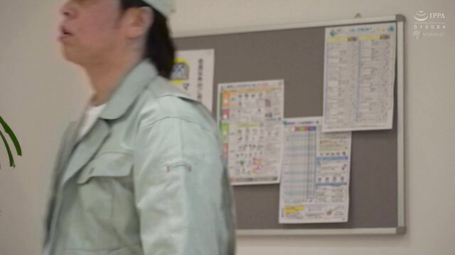 Shiina Sora in sweaty green work uniform, JAV censored schoolgirl tease