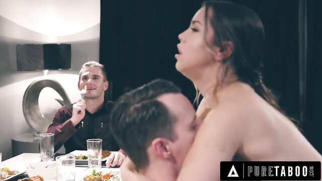 Alina Lopez nude titfuck with two guys in time freeze cuckold scene