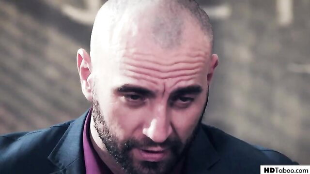 Seth Gamble bald bearded man intense gaze in taboo teen tutor scene