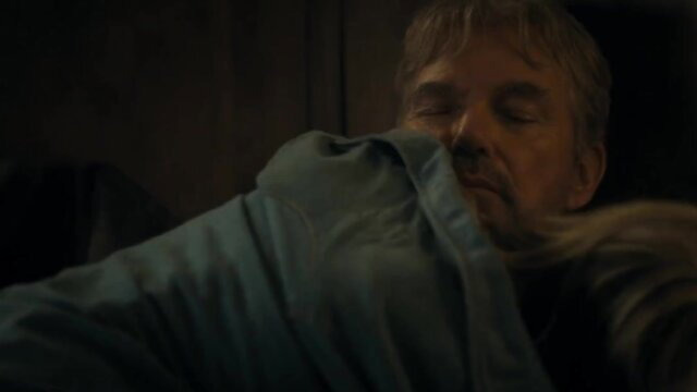 Ali Larter nude tits in bed sex scene from Landman S01