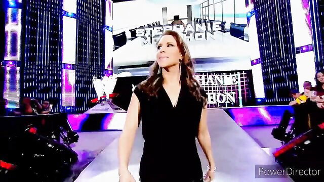 Stephanie McMahon sexy black dress WWE titantron entrance