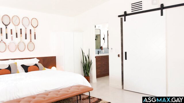Nico Coopa and Kyle Fletcher in stylish bedroom