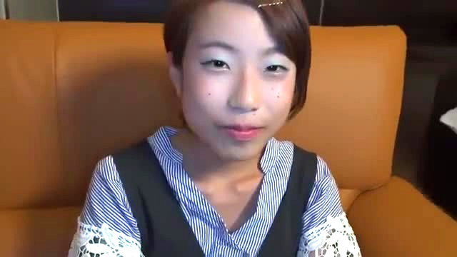 Cute petite skinny Japanese teen in sexy sailor blouse, nice tits