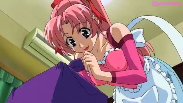 Pink-haired anime hentai maid with huge tits in apron, Okusama Wa Michael Ep 1