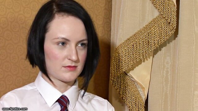 Anita in schoolgirl uniform sent for the rod discipline