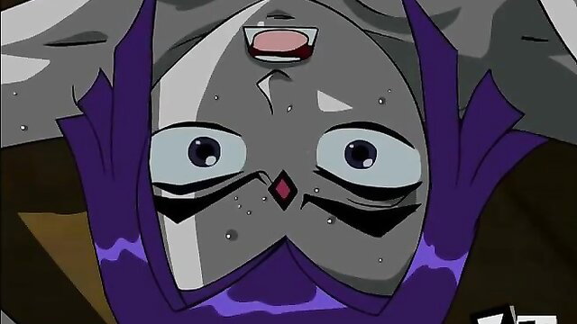 Raven classic close-up shocked expression, wide eyes and open mouth