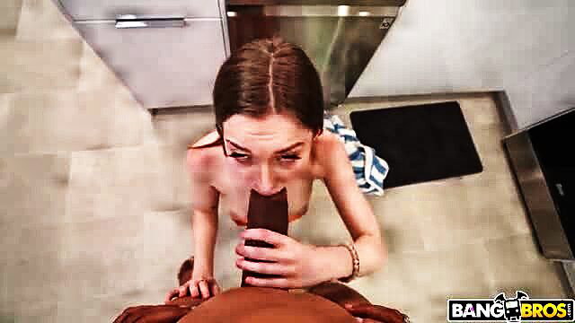 Venus Vixen sucking Jovan Jordan's big black cock POV closeup