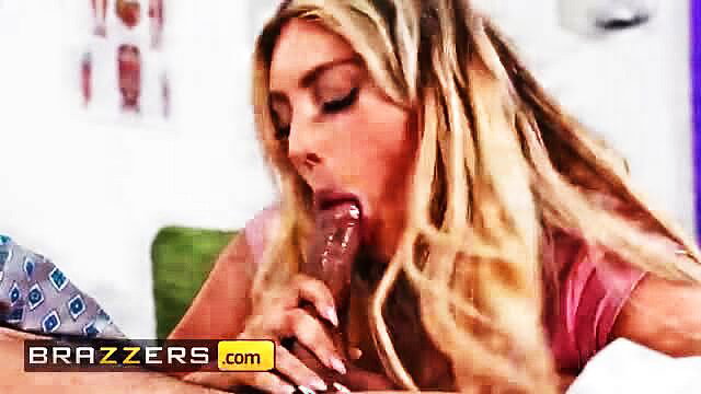 Kayley Gunner sucks thick cock in hot Brazzers nurse session