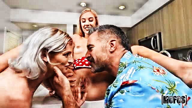 Jazmin Luv & Hyley Winters please husband in Mofos threesome