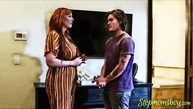 Redhead stepmom Lauren Phillips chats intimately with stepson Tyler Cruise