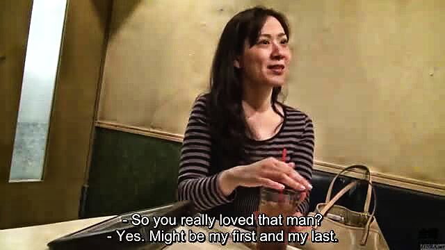 Hairy Japanese wife in emotional love hotel interview