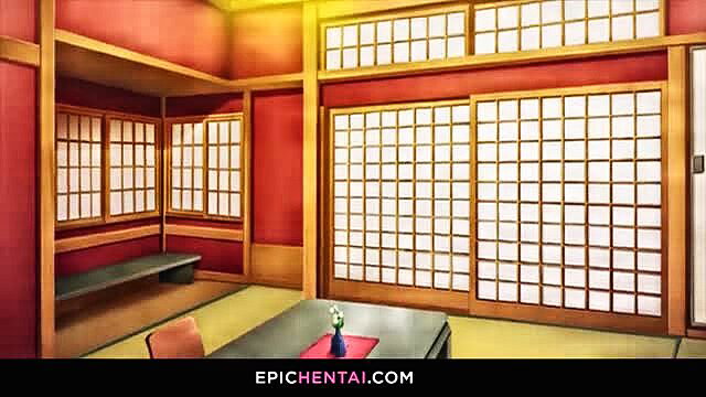 Elegant Japanese tatami room in Hentai Pros' The Maid's Naughty Work