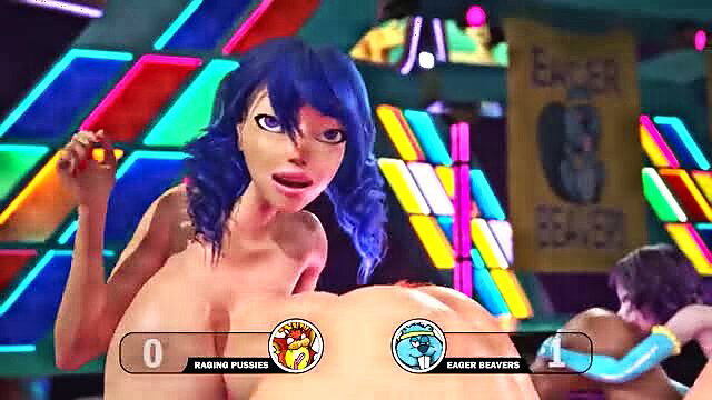 3DGSPOT 3D cartoon lesbian fisting championship nude blue hair babe