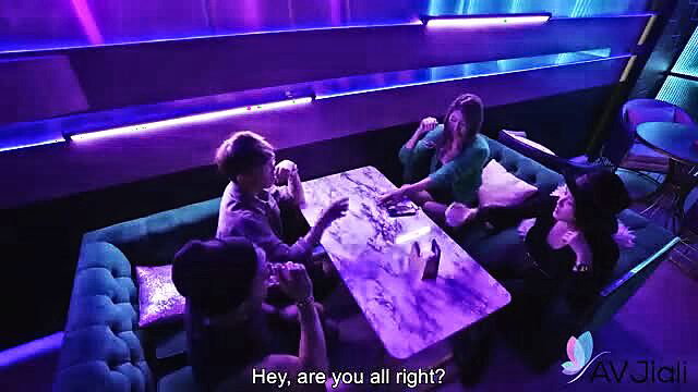 Li Zhiyan and friends at highschool reunion in neon club, AV Jiali