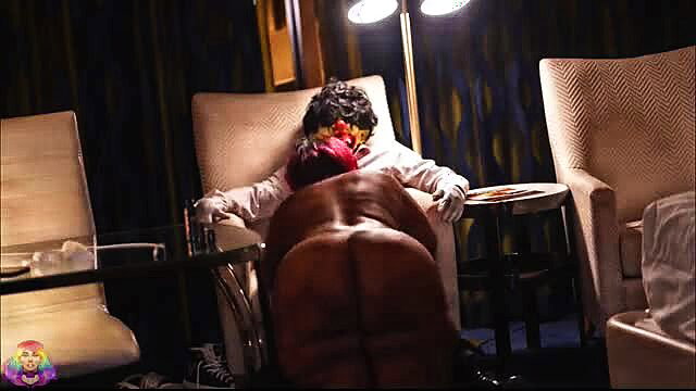 Curvy black BBW facesitting on man in hot adult scene