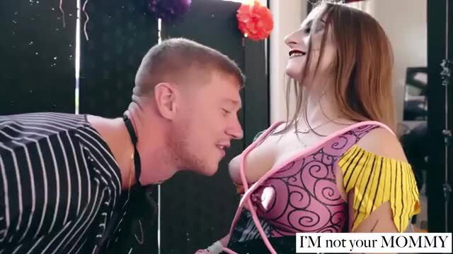 Lexi Luna in sexy pink lingerie kissed intimately by man POV