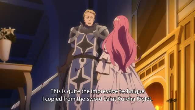Pink-haired anime princess in elegant dress with armored knight in fantasy hentai