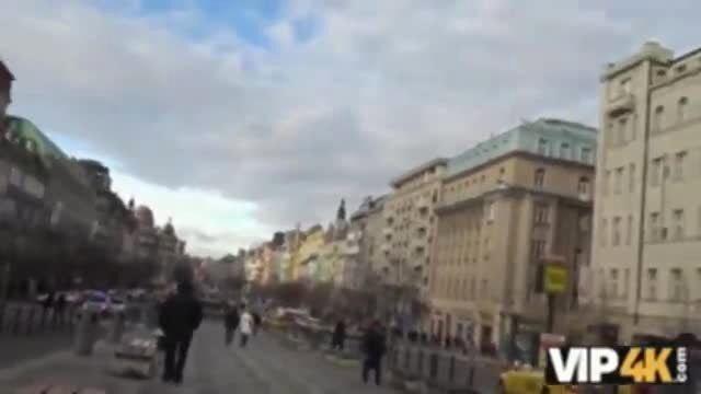 Teen slut walks Prague streets hunting cash for VIP4K sex