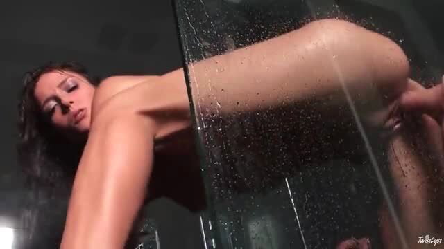 Malena Morgan nude in steamy shower, fingered from behind by Twistys