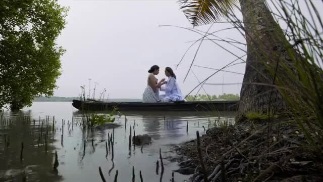 Janaki and Sudheer intimate nude scene on boat in backwaters