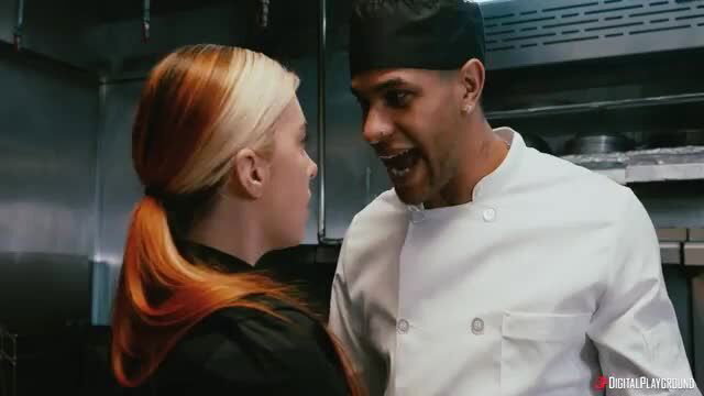 Cubbi Thompson flirts with black chef in kitchen, Yes Chef!