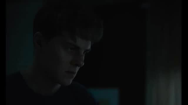 Charlotte Stickles topless in dark horror scene, pale skin closeup