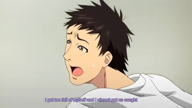 Anime guy shocked face in JAV hentai thumbnail, sweaty expression