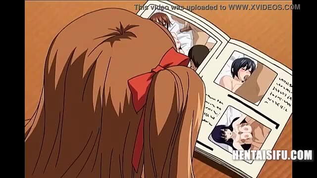 Hentai girl spying on big tits teens in explicit sex album