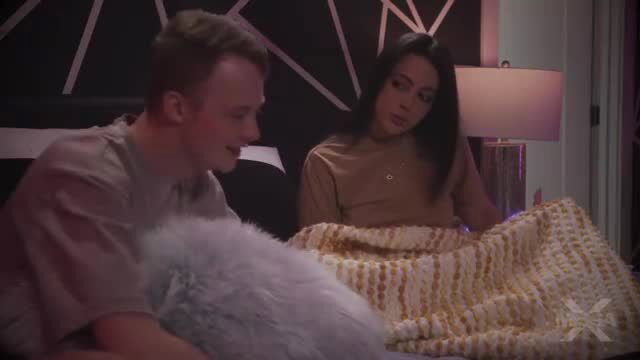 Whitney Wright in bed with guy, intimate moment