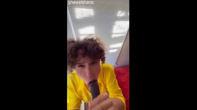 April O'Neil in yellow top sucking cock in video game fuck scene