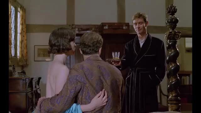 Kate Beckinsale nude topless in Haunted 1995 with man in robe