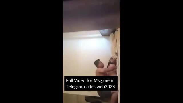 Viral leaked MMS of buff Indian man passionately hugging nude woman against wall