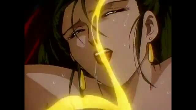 La Blue Girl vol. 4 hentai babe with green hair in intense orgasm face