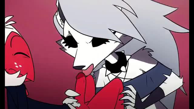 Loona licks Millie's pussy while Moxxie watches in Helluva Boss hentai