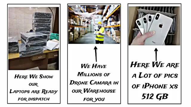 Desi Indian warehouse packed with laptops, drones, iPhones ready for dispatch
